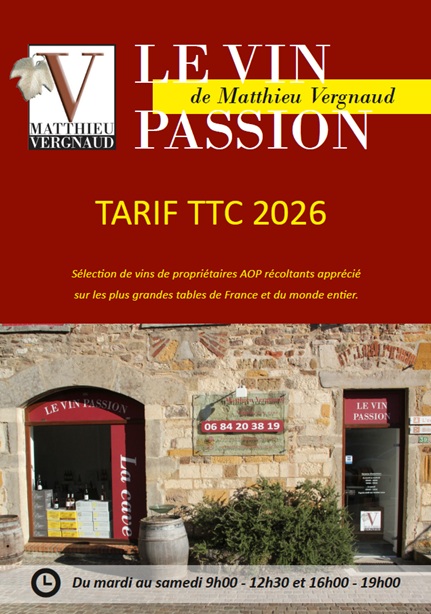 Tarif de nos vins et huiles d'olive